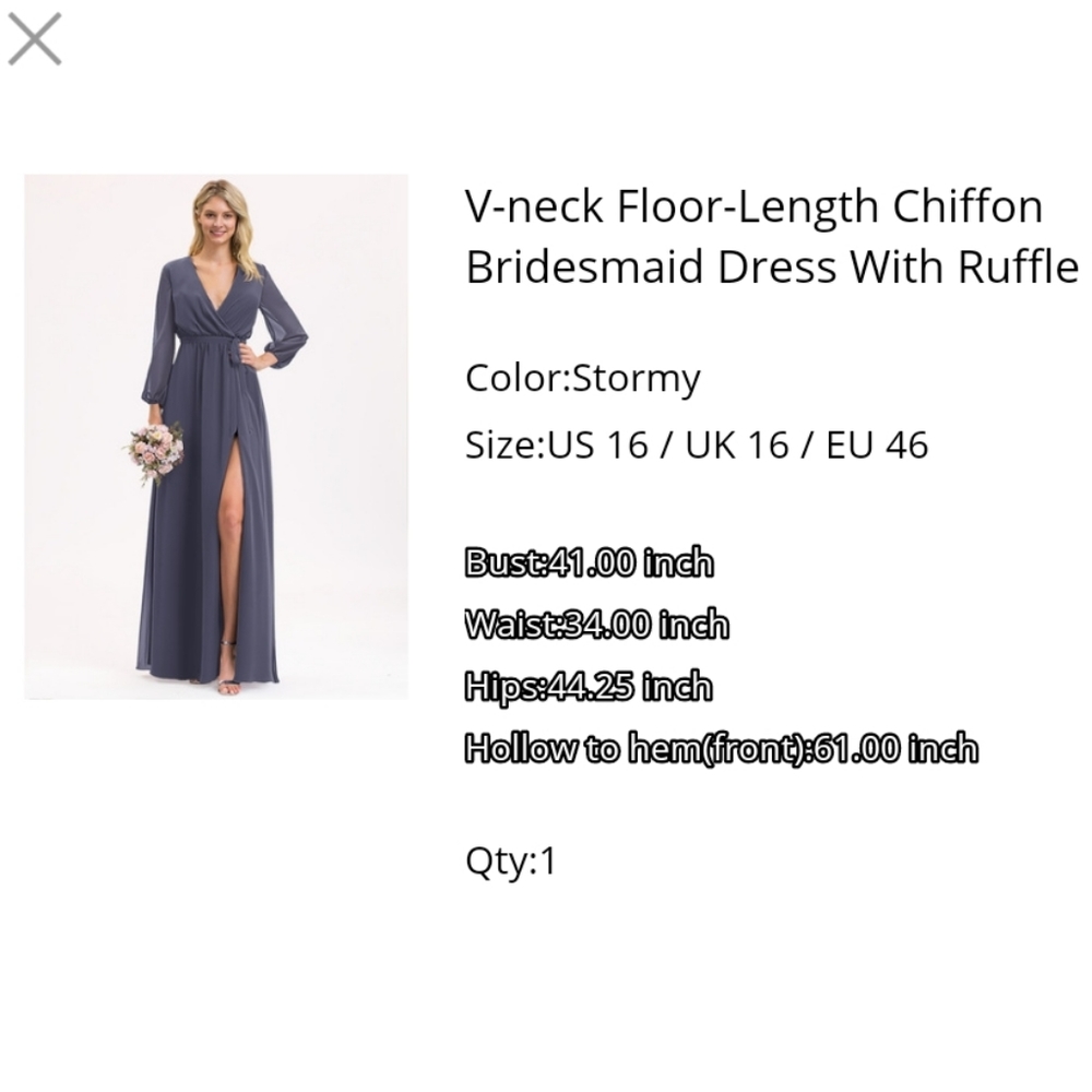 Long chiffon dress